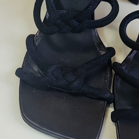 FRAME LE HENDRICKS black Suede Sling Back Heels Size 8 - Picture 13 of 16